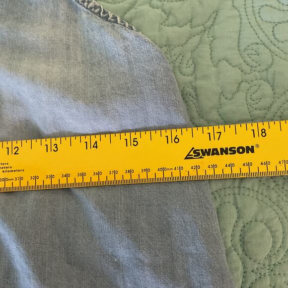 Cloth and Stone Womens Light Denim Crop Top Made in USA Small C1128 - Picture 7 of 7